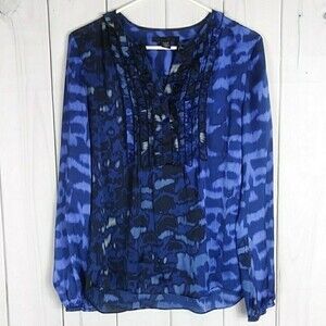 Kenneth Cole  Women's Size Small Blue long sleeve Blouse